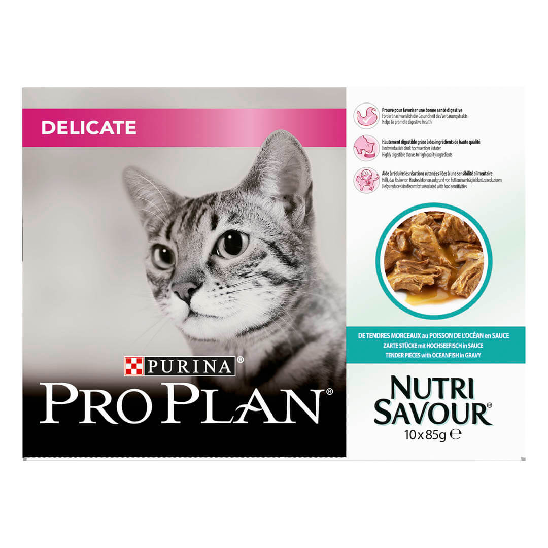 PRO PLAN Delicate met Zeevis in saus natvoer Purina
